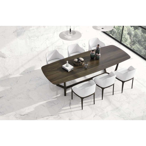 Mattonella REAL - formato 80x80 Cm - lappata - effetto marmo carrara - marchio EMIGRES